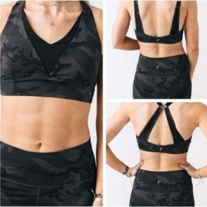 ZYIA Active black Camo Adjustable Mesh Sports Bra
Size L